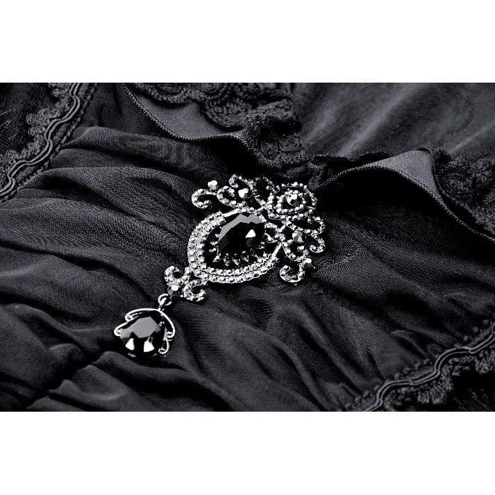 Gothic Mesh Diamond Langarmshirt für Damen