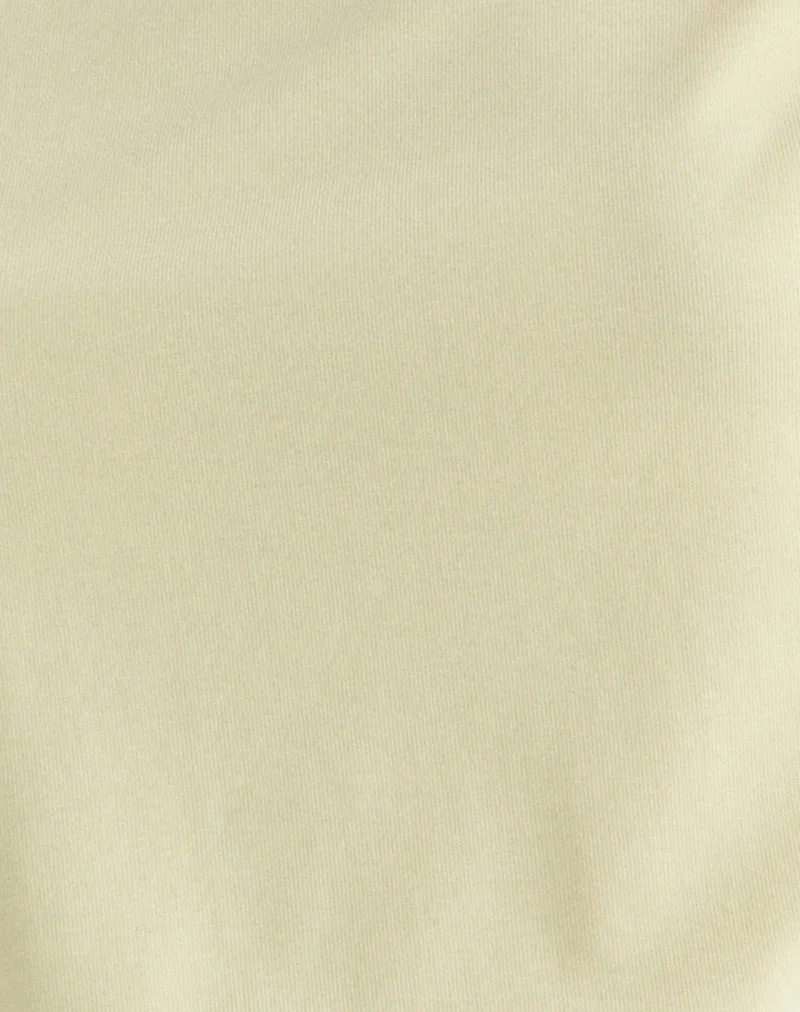 Aleyah Tie Shoulder Tee in Zitrone