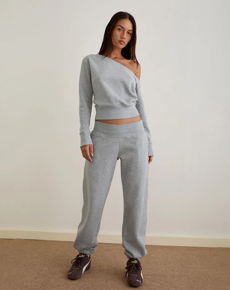 Epsie Oversized-Jogger in Grau meliert