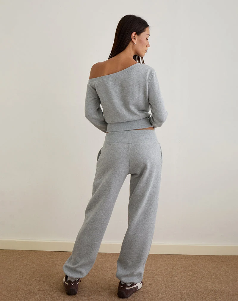 Epsie Oversized-Jogger in Grau meliert