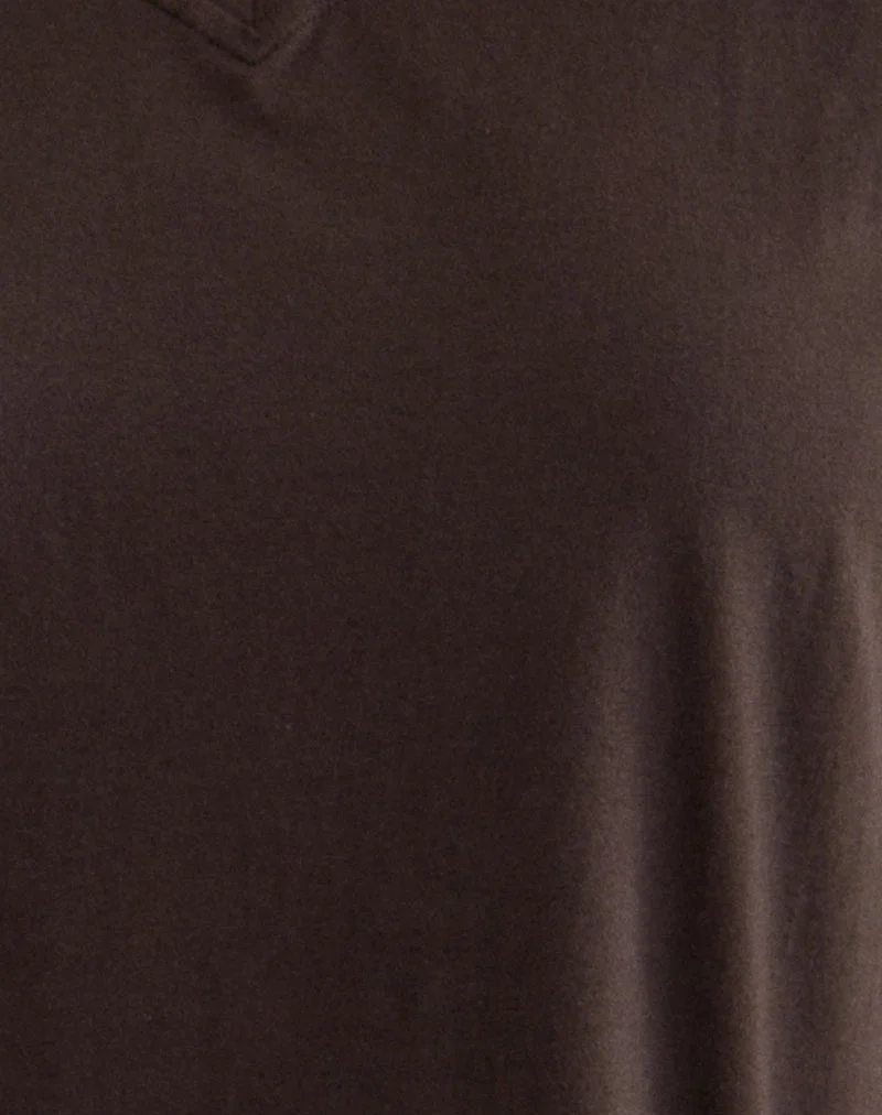 Viman-Top aus Jersey-Schokolade
