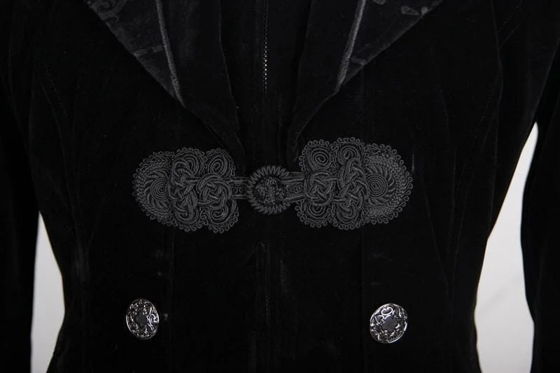 Gothic-Frack für Herren im Vintage-Stil mit Rüschenärmeln