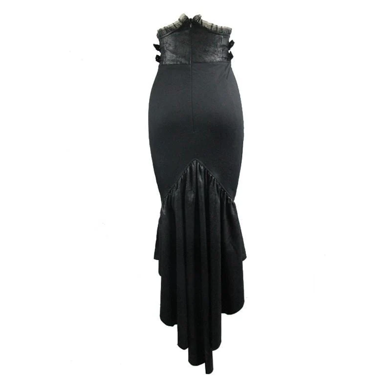 Frauen Goth Tulip Asymmetrischer Rock
