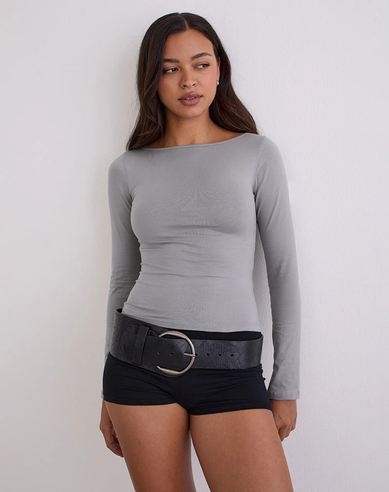 Amabon Langarmshirt in Grau