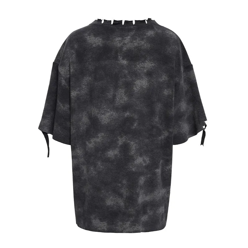 Zerrissenes T-Shirt mit Punk-Lilimar-Print für Damen