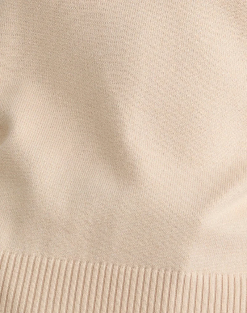 Jalira Asymmetrischer Pullover in Creme