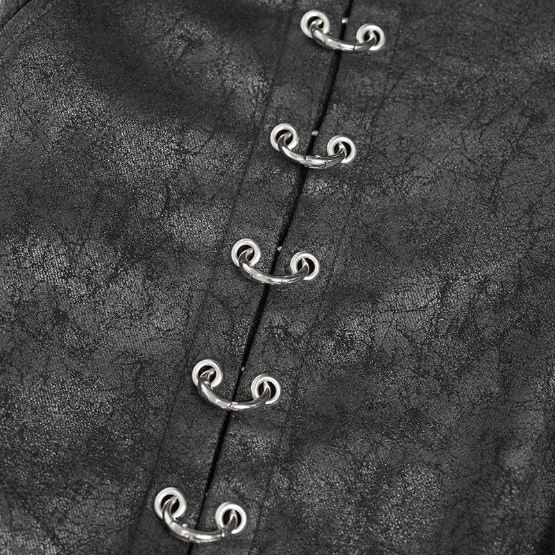 Herren Punk D-Ring Schnalle Große Taschen Schlaghose