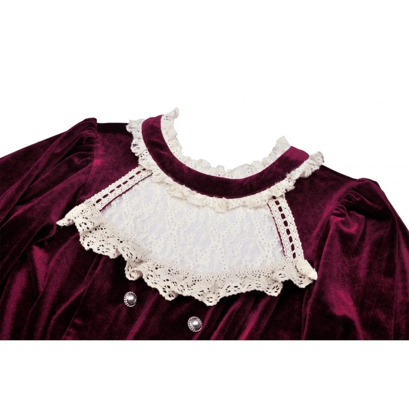 Vintage-Samtkleid für Damen, ideal für Kostümpartys und Abschlussfeiern