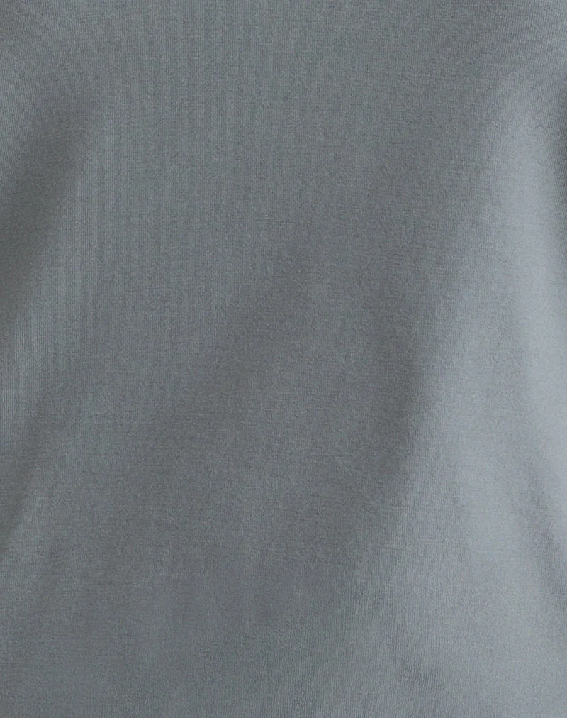 Dyilla Arrow Neck Top in Grau