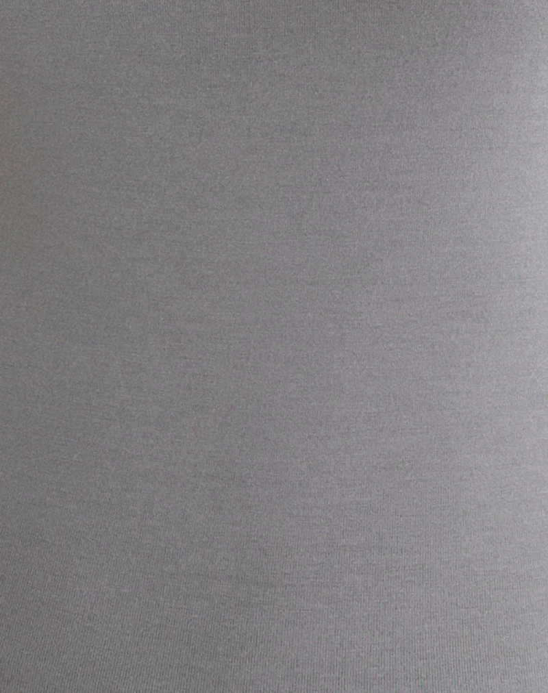 Noraba One-Shoulder-Top in Grau mit Ösen