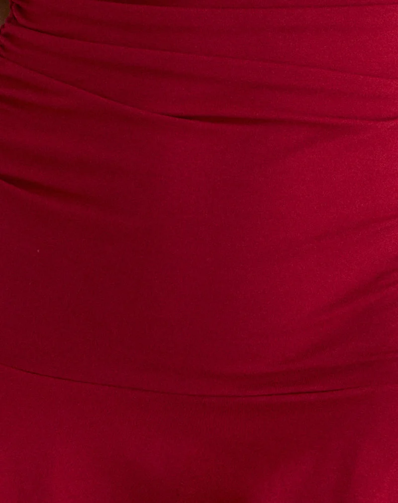 Lanai Minikleid aus Rayon Jersey Adrenalin Rot