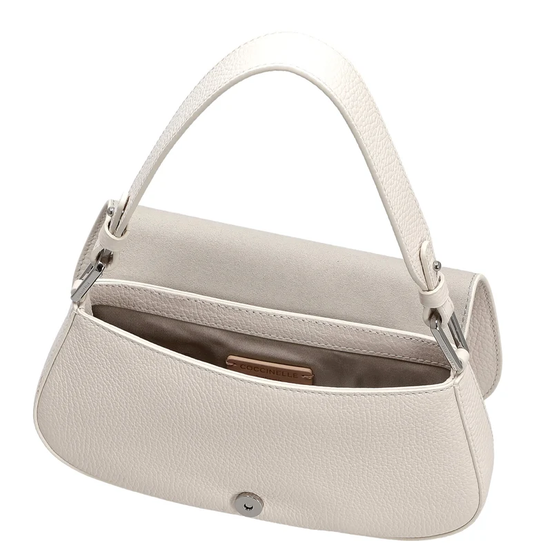 Coccinelle Myrtha Maxi Log - Bolso de hombro 24 cm (white)