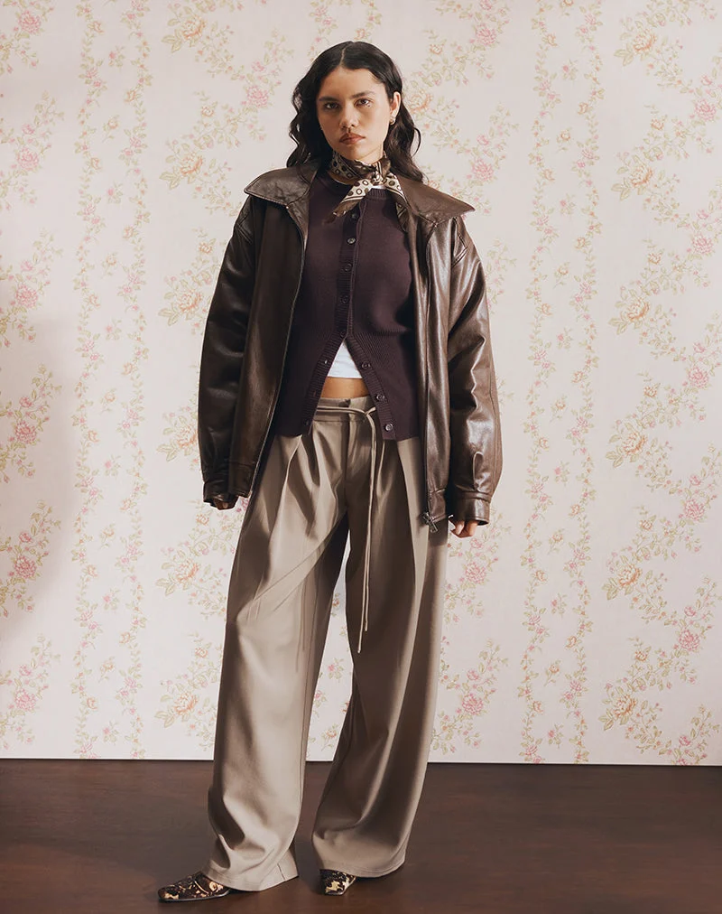 Rivela Tie Waist Hose in Taupe