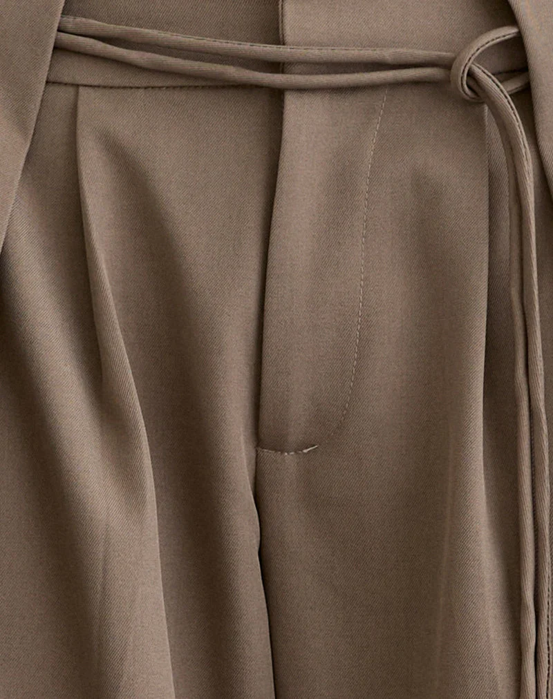 Rivela Tie Waist Hose in Taupe