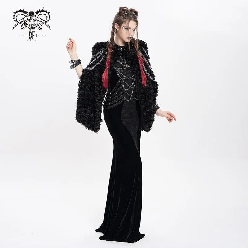 Punk-Brautkleid mit Nieten, Kettenriemen und Neckholder