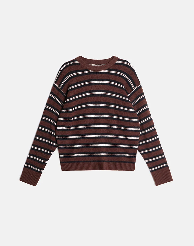 Ishari Pullover in Streifen Braun Multi