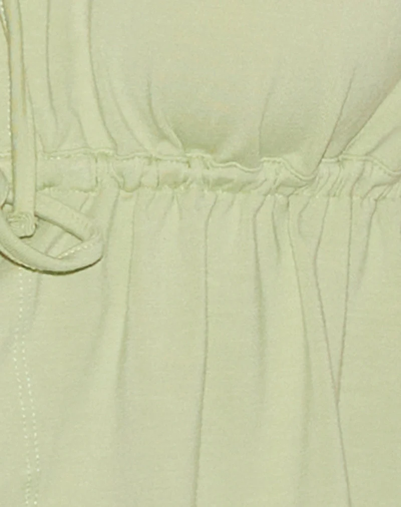 Ender Bandeau-Top aus Rayon in Pistazie
