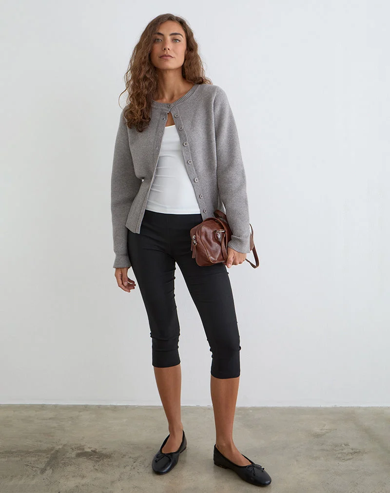 Subra Langärmelige Strickjacke in Grau