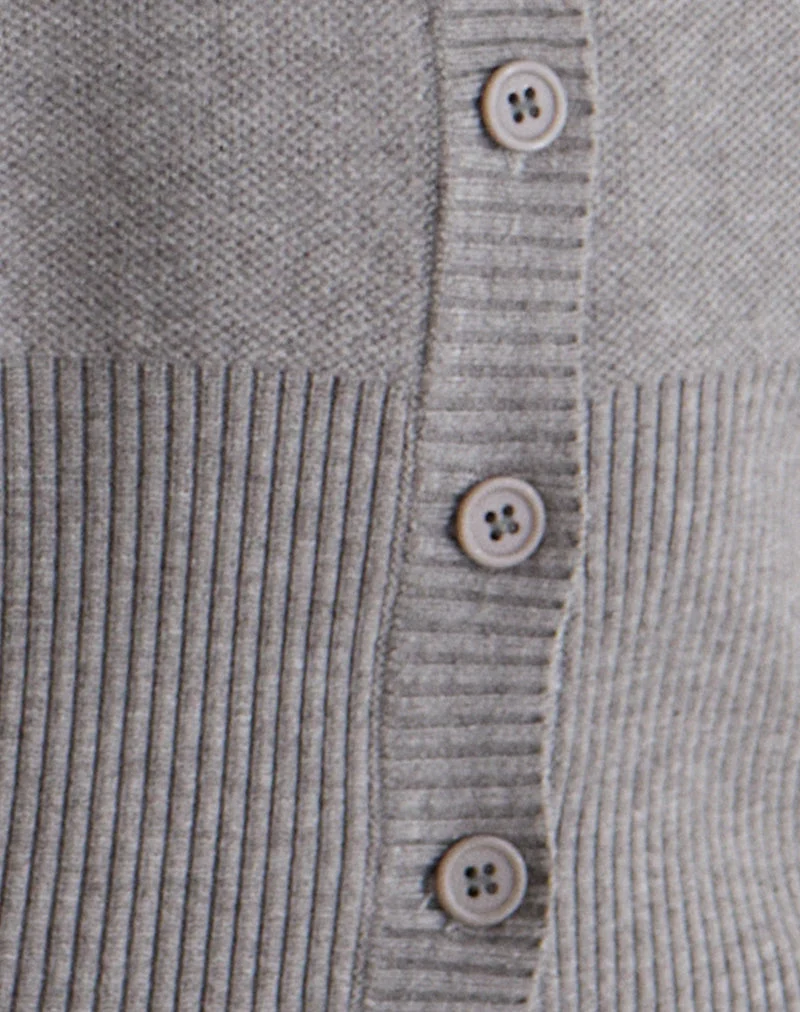 Subra Langärmelige Strickjacke in Grau
