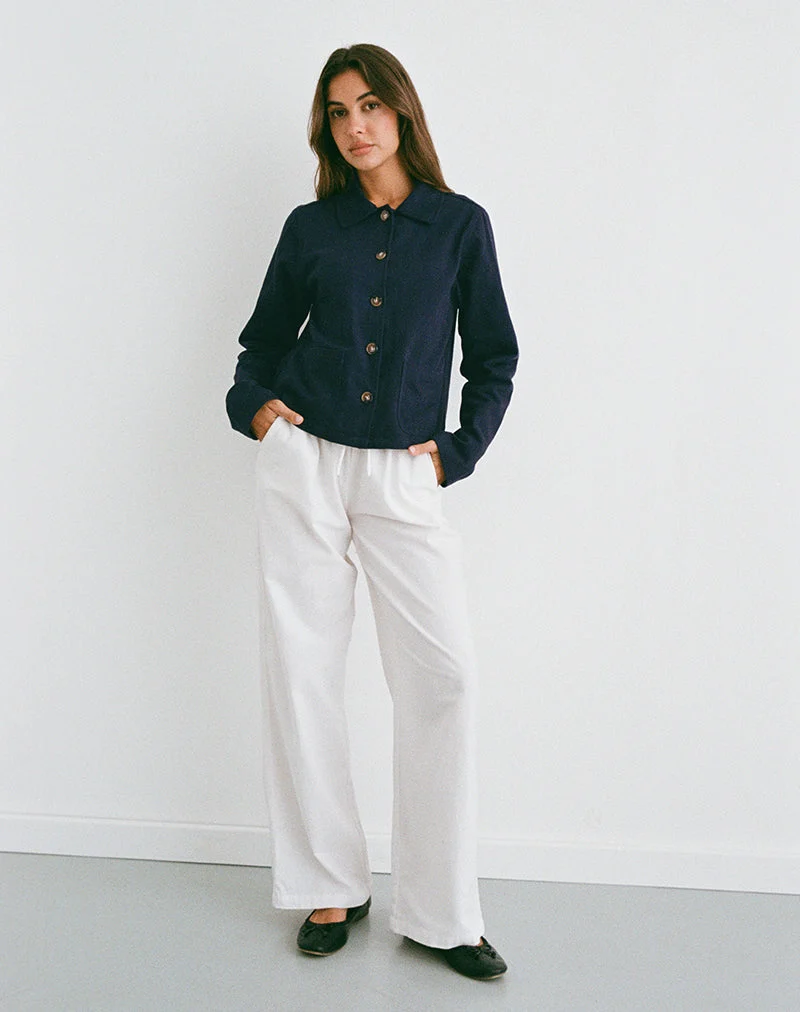 Calva Boxy Jacke in Dunkelmarine