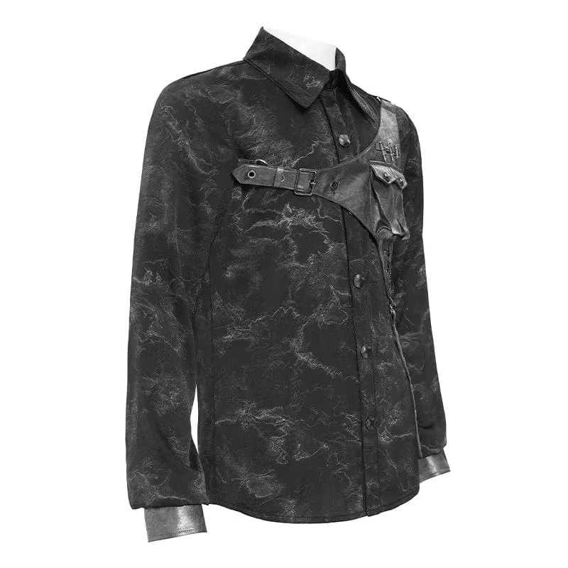Herren-Hemd mit Punk-Print