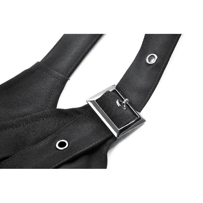 Damen-Utility-Weste mit Punk-Schnalle
