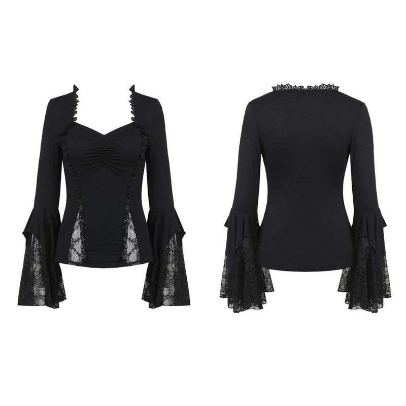 Frauen Prinzessin Cut Goth Short Top