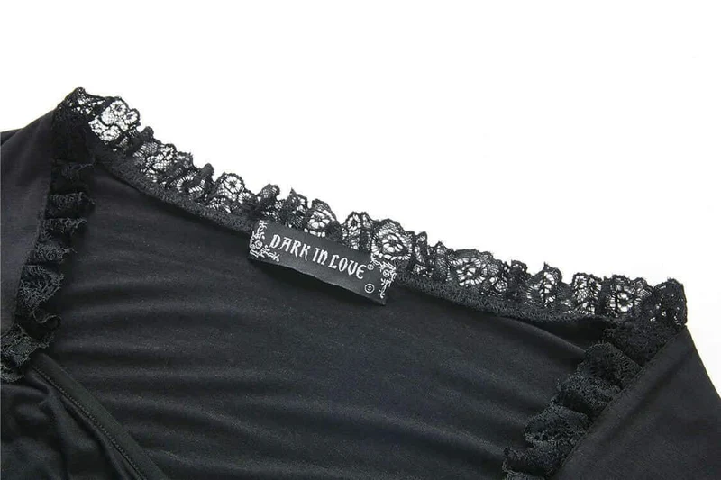 Frauen Prinzessin Cut Goth Short Top