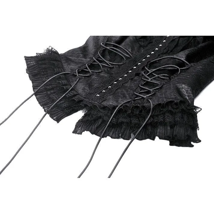 Damen Gothic Lace Splice Schnürweste