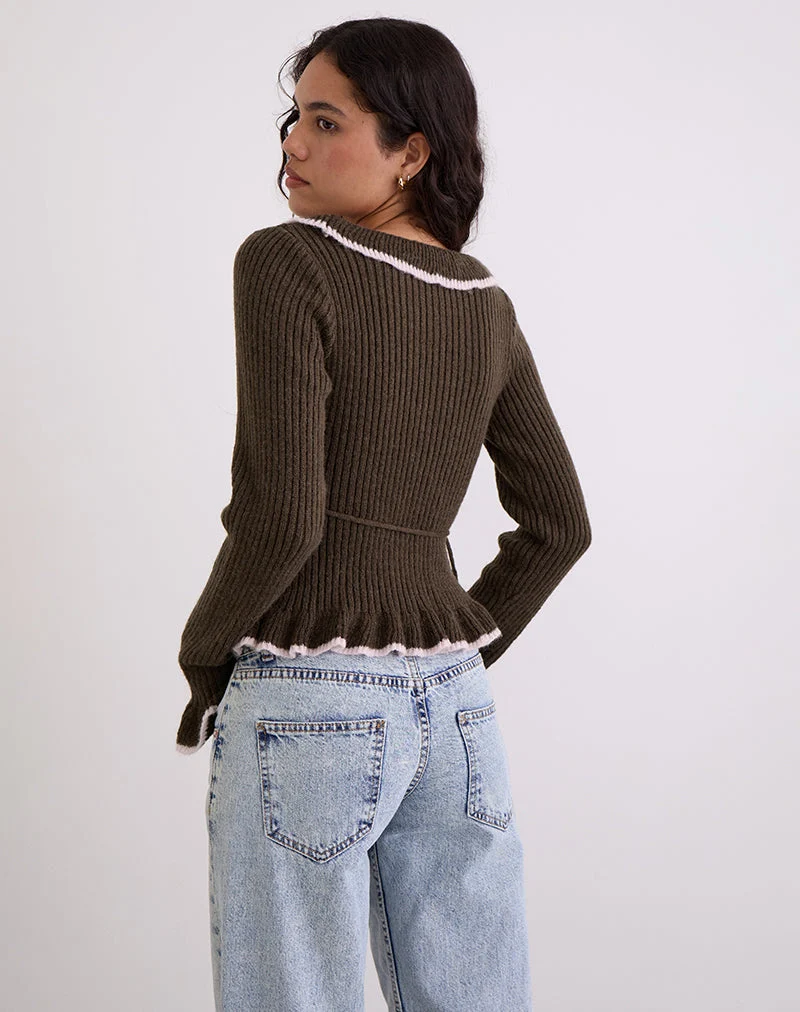 Christella Top in Zartbitterschokolade mit Rosa