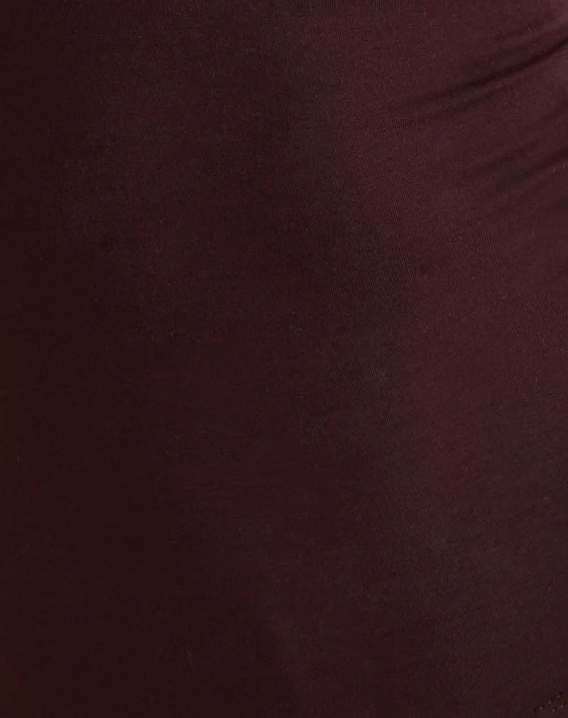 Sadra Neckholder-Top aus Rayon Jersey Bitter Chocolate