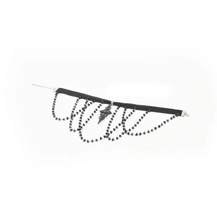 Gothic Mehrlagiges Samt-Halsband für Damen