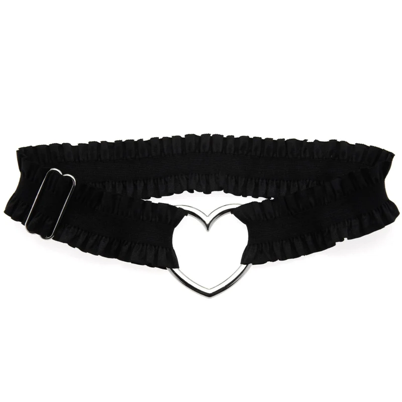 Elastisches Strumpfband mit Punk-Herz für Damen