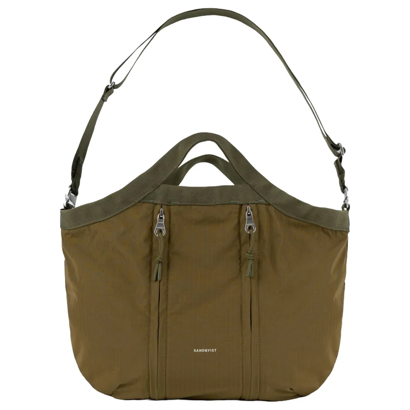 Sandqvist Grid Expandable - Bolso bandolera ext. (olive)