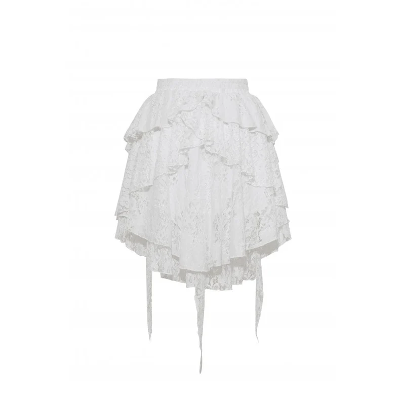 Damen Gothic-Rock mit unregelmäßiger Spitze und Splice-Lagen