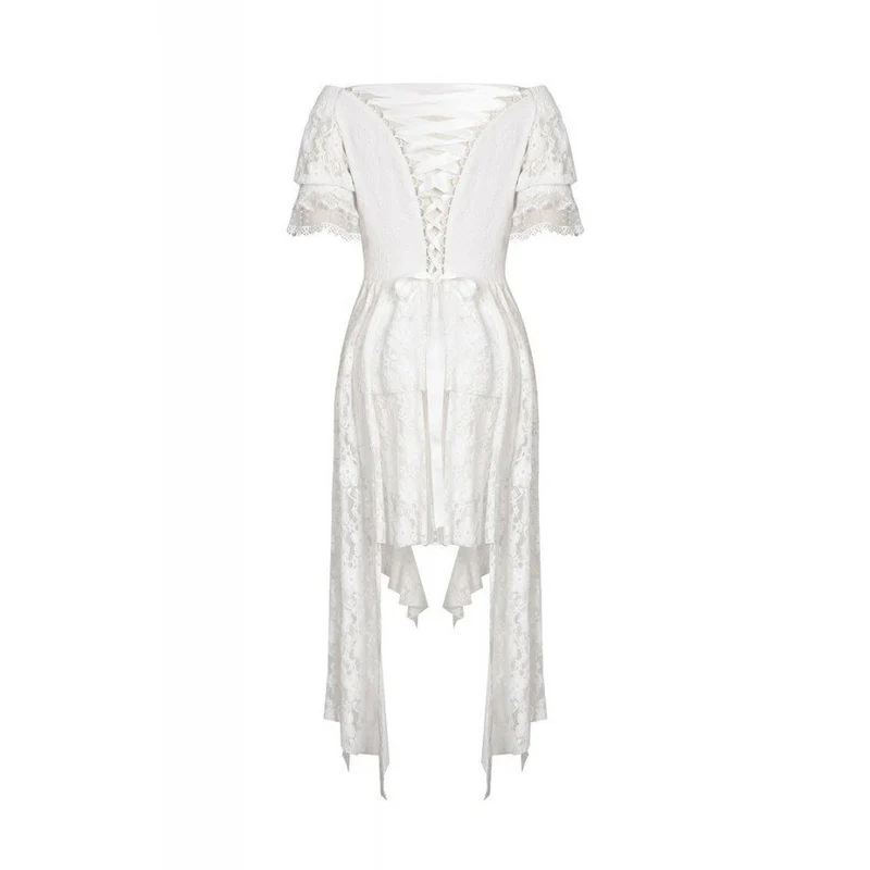 Wunderschönes schulterfreies Brautkleid aus Vollspitze für Damen, auch als Abschlusskleid geeignet
