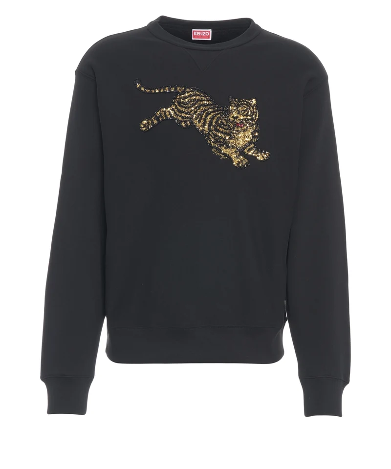 Sweatshirt con applicazione di paillettes