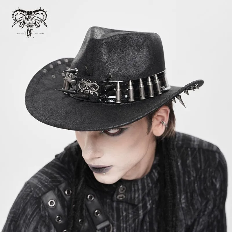 Punk Bullet Skull Rivet Hut für Herren