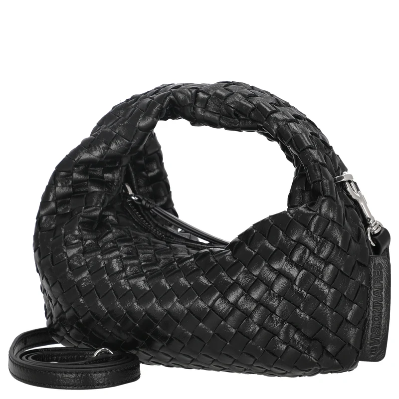 Les Visionnaires Greta Micro Weave Glossy - Bolso de mano (black)