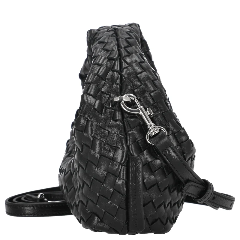 Les Visionnaires Greta Micro Weave Glossy - Bolso de mano (black)