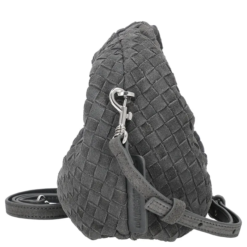Les Visionnaires Greta Micro Weave Cozy - Bolso bandolera 20 cm (asphalte)