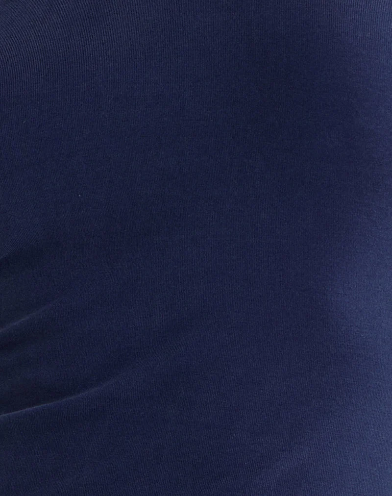 Lorie Neckholder-Top aus Cupro Navy