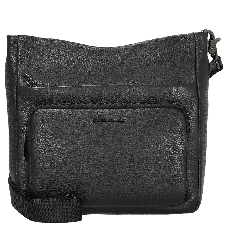 Mandarina Duck Mellow Leather - Bandolera M 30 cm (negro)