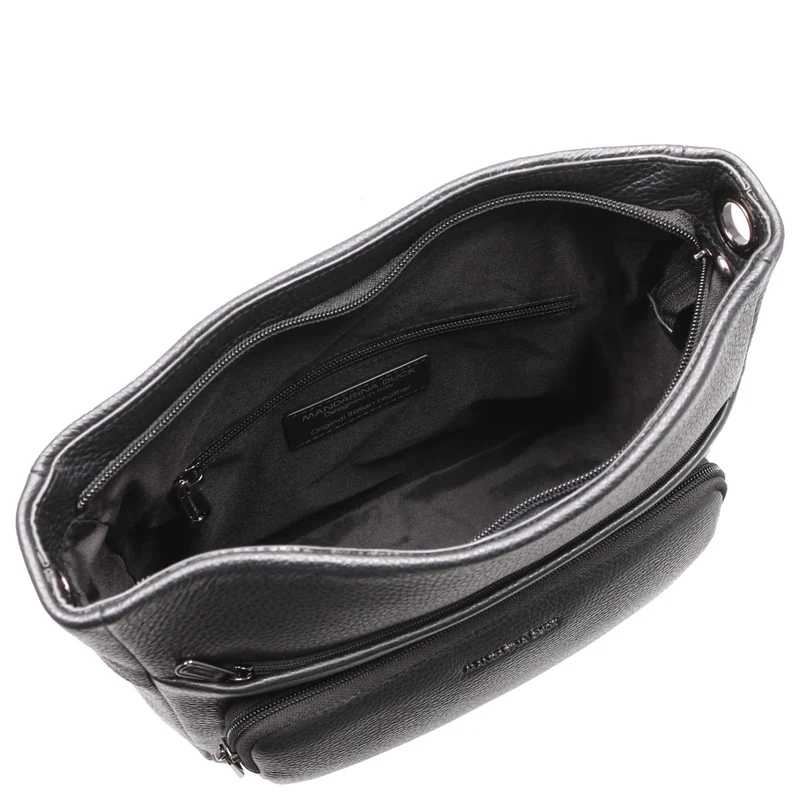 Mandarina Duck Mellow Leather - Bandolera M 30 cm (negro)