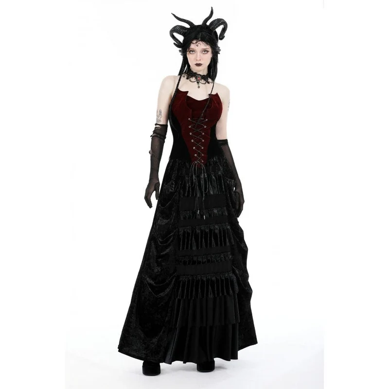 Zweifarbiges Gothic-Fledermaus-Vollbrustkorsett für Damen