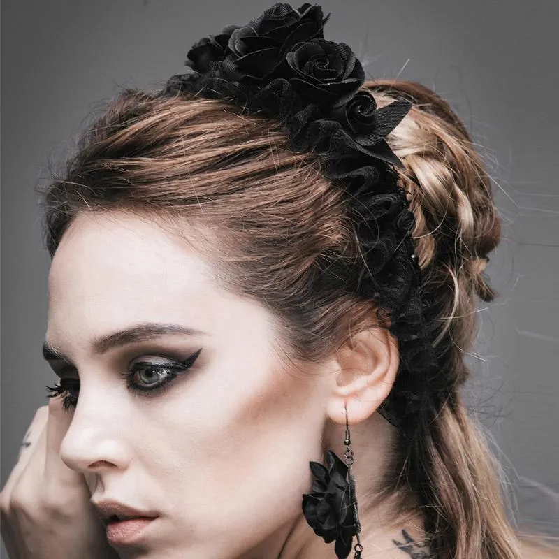 Frauen Punk Floral Haarkranz