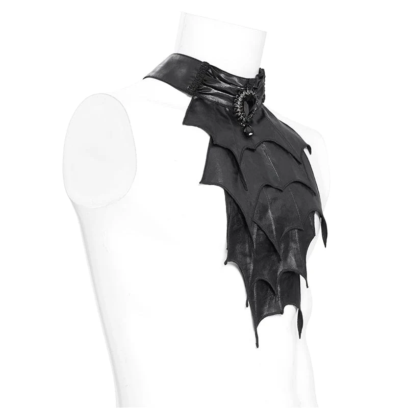 Gothic Unregelmäßige Fledermausähnliche Lagenkrawatte für Herren