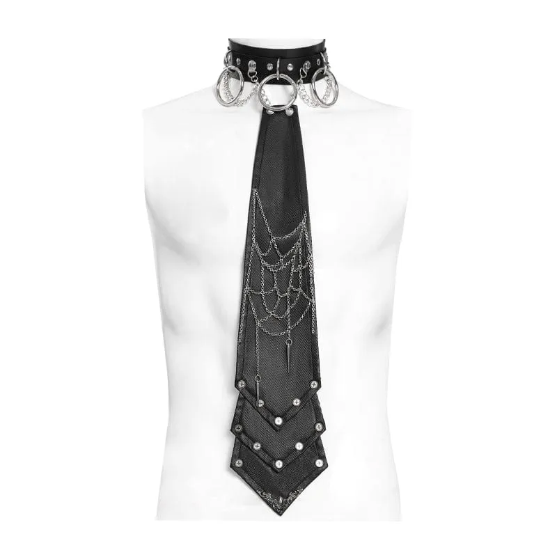 Herren Gothic Kette Splice Schnalle Choker Krawatte