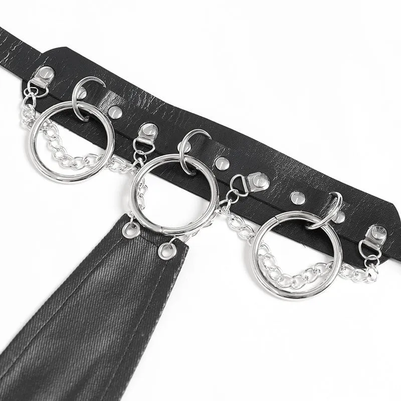 Herren Gothic Kette Splice Schnalle Choker Krawatte