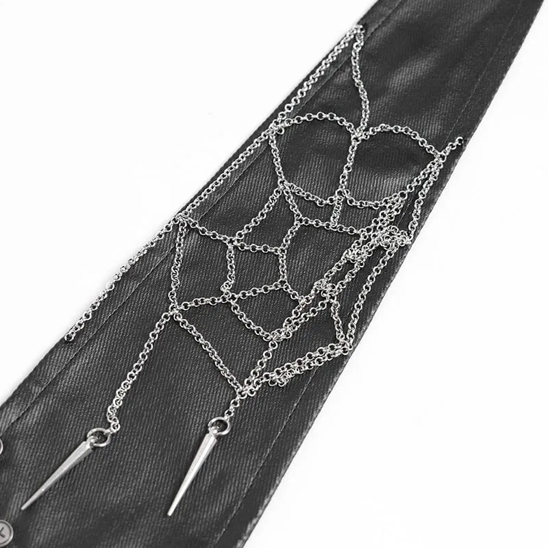 Herren Gothic Kette Splice Schnalle Choker Krawatte